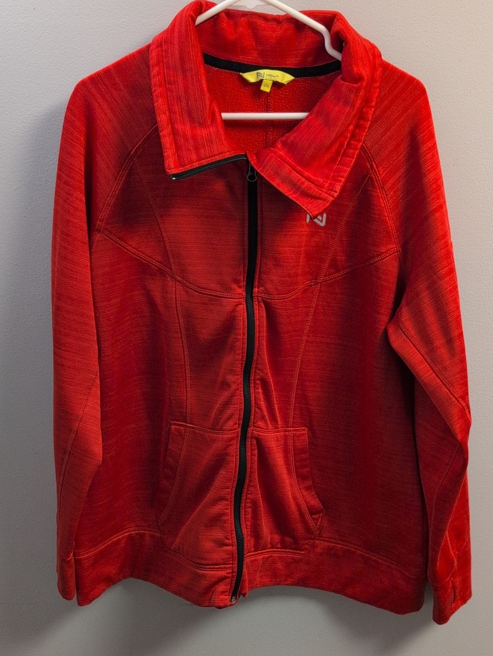 Women's Nola Athletic Red Activewear Performance Sweater Jacket 2x - Picture 7 of 11